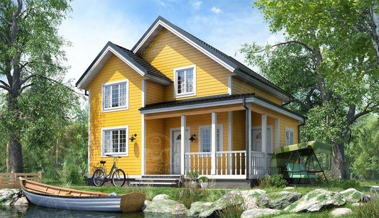 Каркасный дом 8,5x8 Аметист