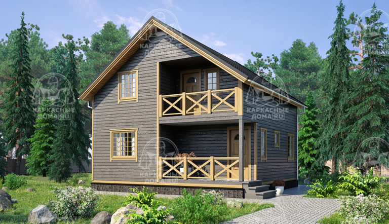 каркасный дом 8x8 под ключ