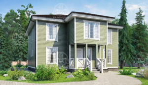 каркасный дом 15,5x11 Москва