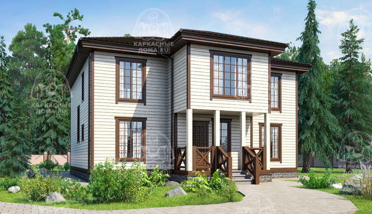 Каркасный дом 15x11 проект Агат