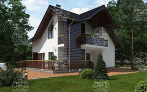 Каркасный дом 12,9x10,4 Азурит