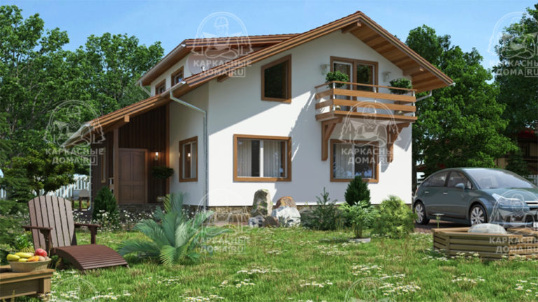 Каркасный дом 11,5x9,9 Агальматолит