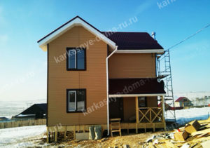 каркасный дом 8x8 в Москвае