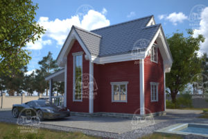 каркасный дом Тааффеит 8x7 под ключ