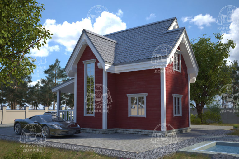 каркасный дом Тааффеит 8x7 под ключ