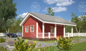 Каркасный дом 9×8 проект Тектит