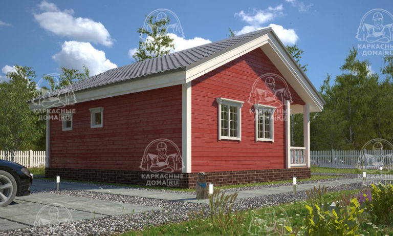 каркасный дом Тектит 9x8 под ключ