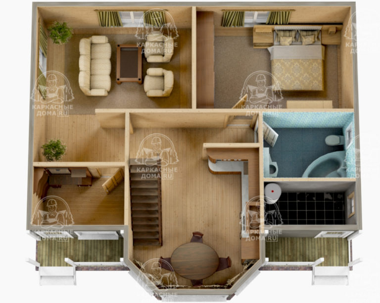 каркасный дом 10,2x9,2 Шерл Москва