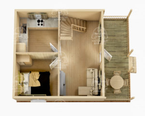 каркасный дом Танзанит 8x6 Москва