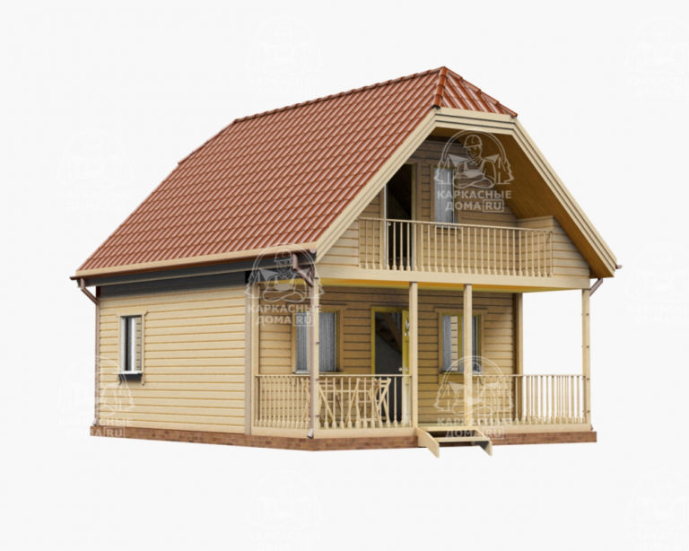 каркасный дом Танзанит 8x6 под ключ