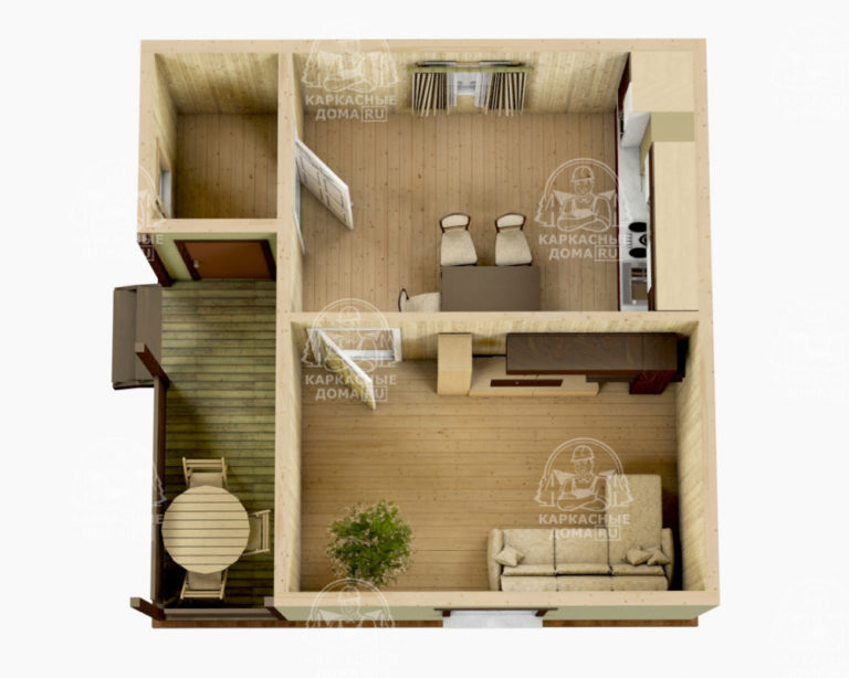 каркасный дом 6x6 Аметрин Москва