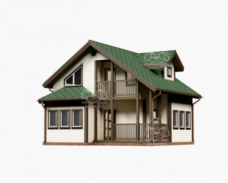 каркасный дом Гелиодор 8x8 под ключ