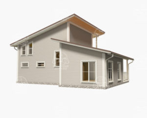 каркасный дом Эльбаит 12x10 под ключ