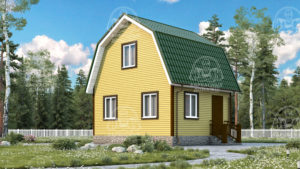 Каркасный дом 5×6 проект «Гематит»