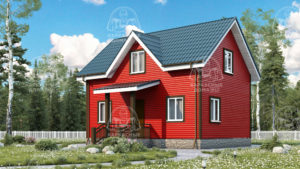 Каркасный дом 7,5x8 Гагат