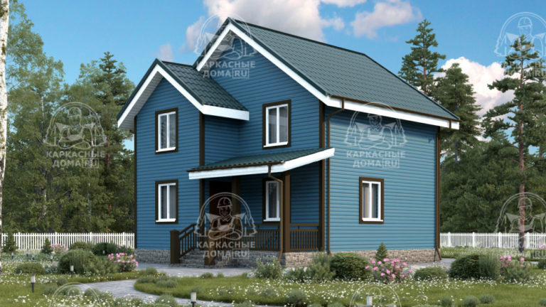 Каркасный дом 7x7,5 Бриллиант