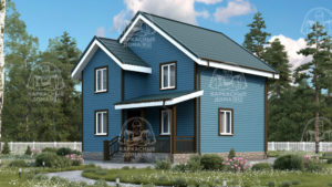Каркасный дом 7×7,5 проект Бриллиант