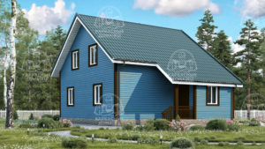 Каркасный дом 9,5×8 проект «Сердолик»