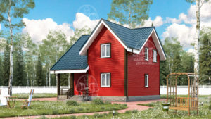 Каркасный дом 8×8 проект «Фианит»