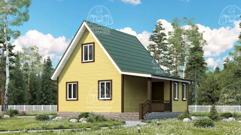 Каркасный дом 6x8  Андрадит