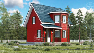 Каркасный дом 6x7 Пироп