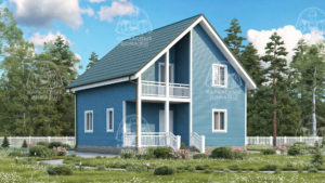 Каркасный дом 8×8 проект «Родолит»