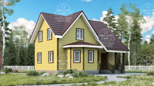 Каркасный дом 9x8 Сардоникс