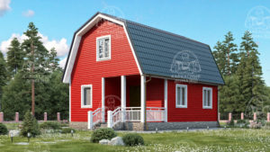 Каркасный дом 8×6 проект Галмей