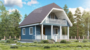 Каркасный дом 8×6 проект Стеатит