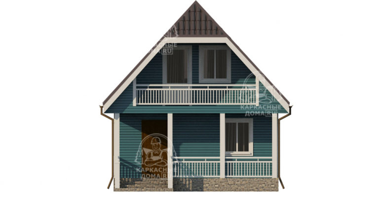 каркасный дом 8x6 Стеатит Москва