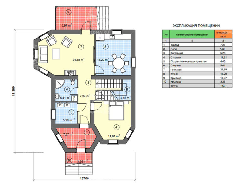 планировка каркасного дома Актинолит