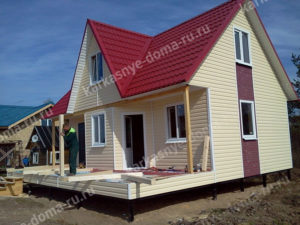 каркасный дом 7x8 Москва