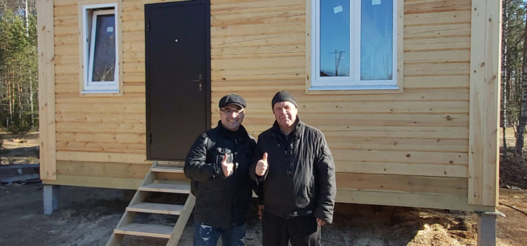 Строительство полутораэтажного дома из профилированного бруса