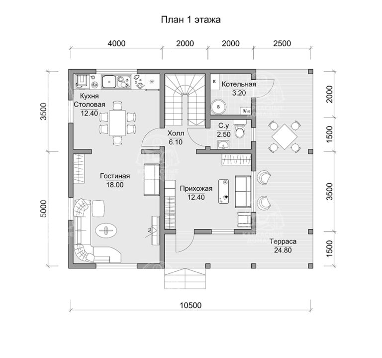 планировка каркасного дома Рубин
