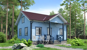Каркасный дом 8x7,5 Бирюза