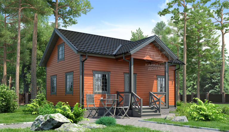 каркасный дом 8x7,5 под ключ