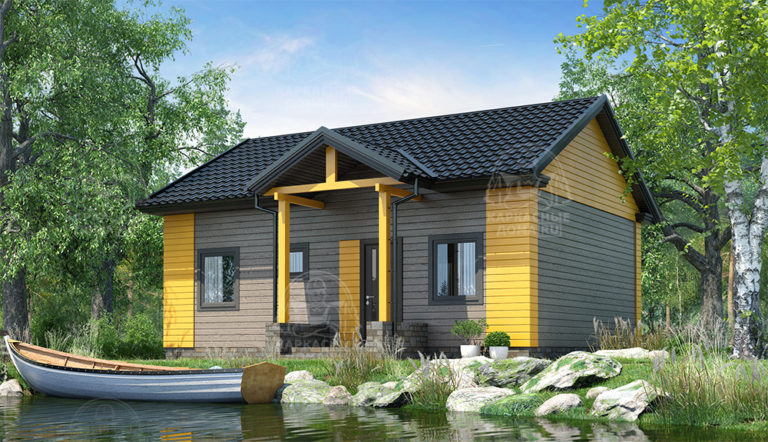 Каркасный дом 8,5x9 проект Жемчуг