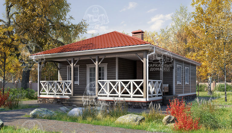 Каркасный дом 12x8 проект Изумруд