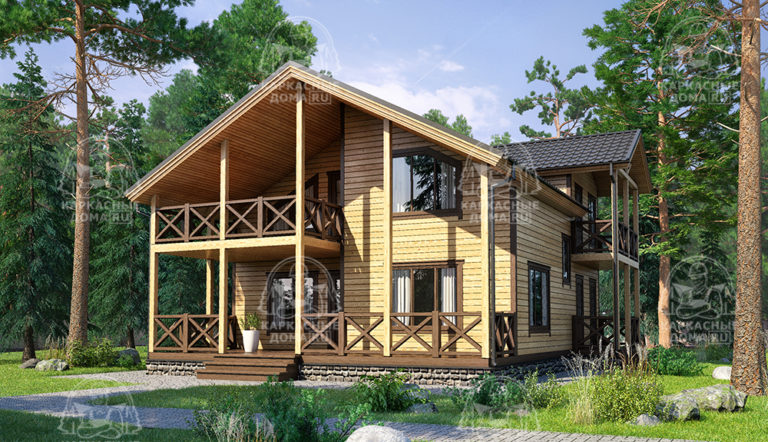 Каркасный дом 11,3x10,3 проект Лазурит