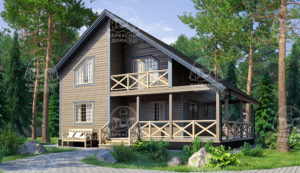 каркасный дом 10,5x8,5 Москва