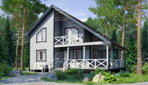 Каркасный дом 10,5x8,5 Рубин