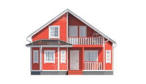 строительство каркасного дома 11,5x9