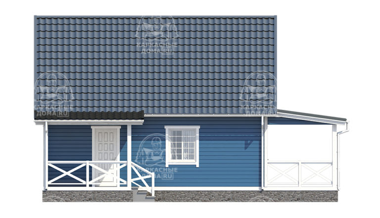 строительство каркасного дома 10,5x7,5