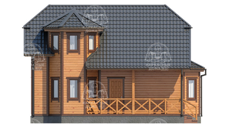 проект каркасного дома Янтарь Москва