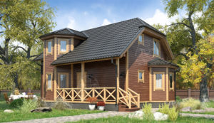 Каркасный дом 10×7 проект «Янтарь»