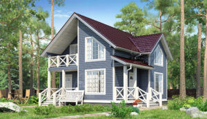 Каркасный дом 8x8 Гранат