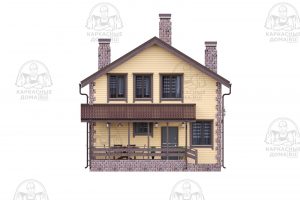 каркасный дом Кордиерит 8x8 Москва