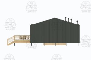 проект каркасного дома Гаспеит 12x14 Москва