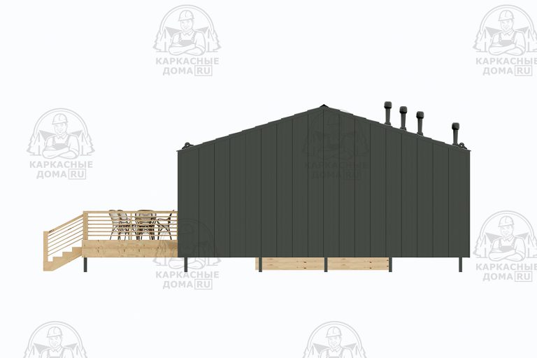 проект каркасного дома Гаспеит 12x14 Москва