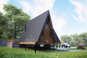 проект каркасного дома Гиалит 7x11 Москва